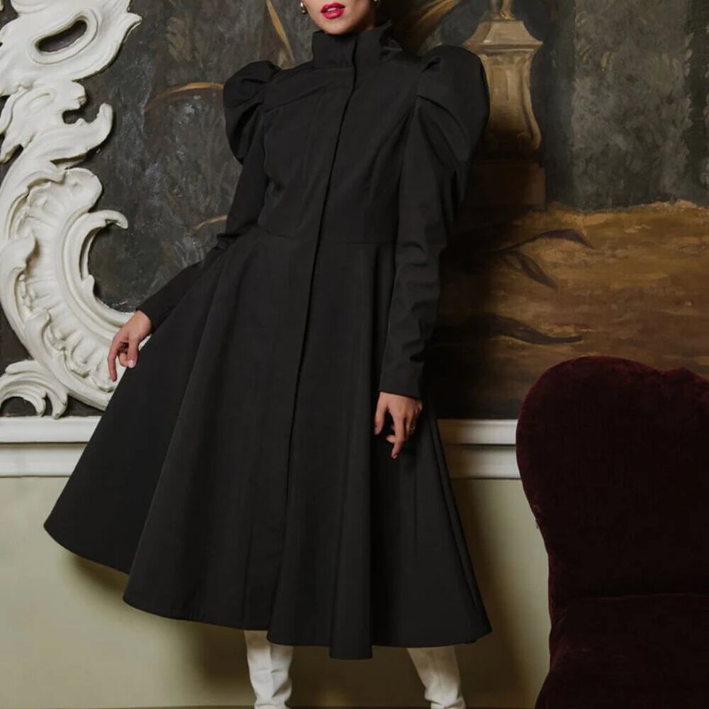 New w/ Tags!! RainSisters Empress Water-Repellent 50's Raincoat Black